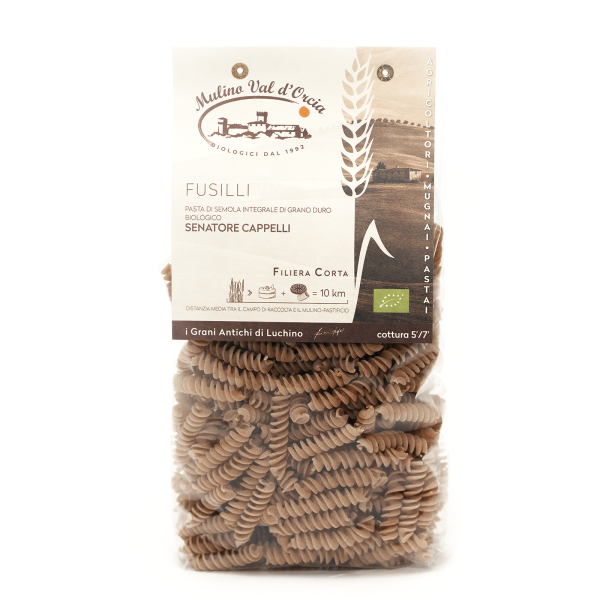 Semolínová celozrnná těstovina Fusilli BIO 500g